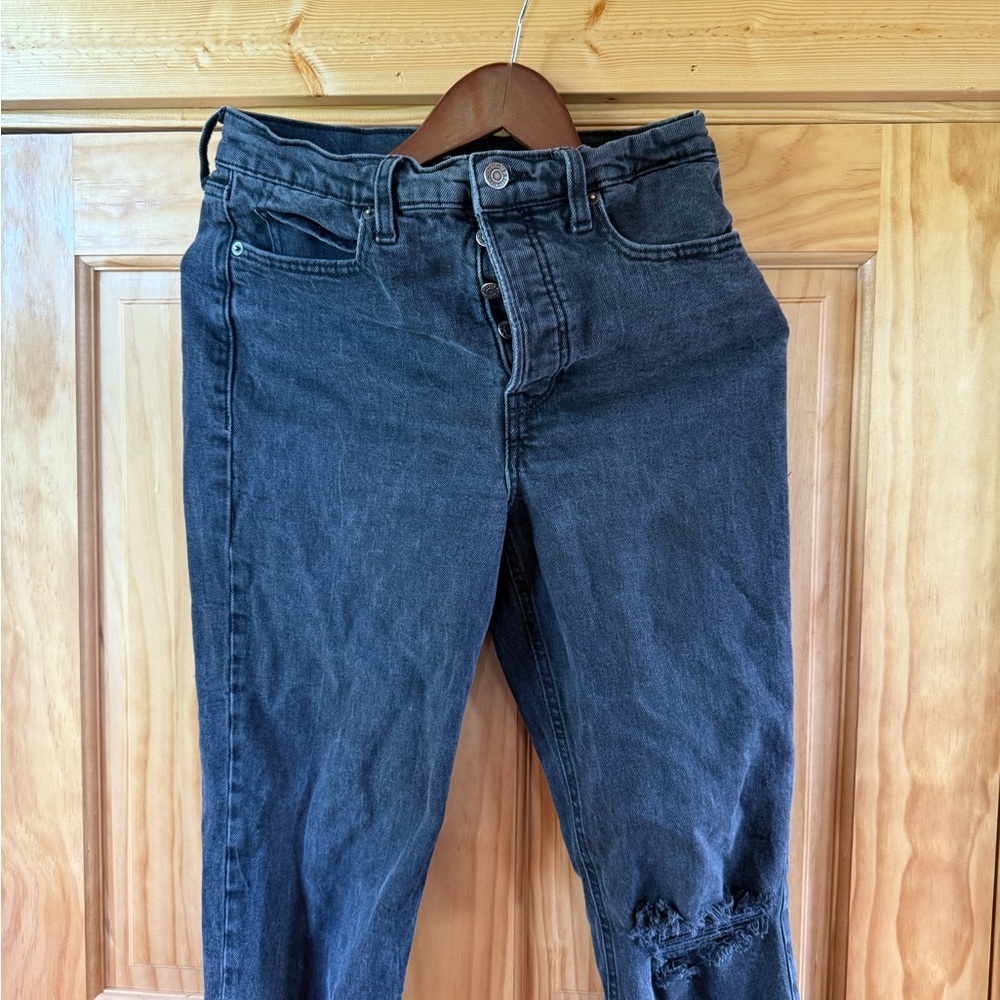 Old Navy Women's Dark Gray Straight Leg Jeans